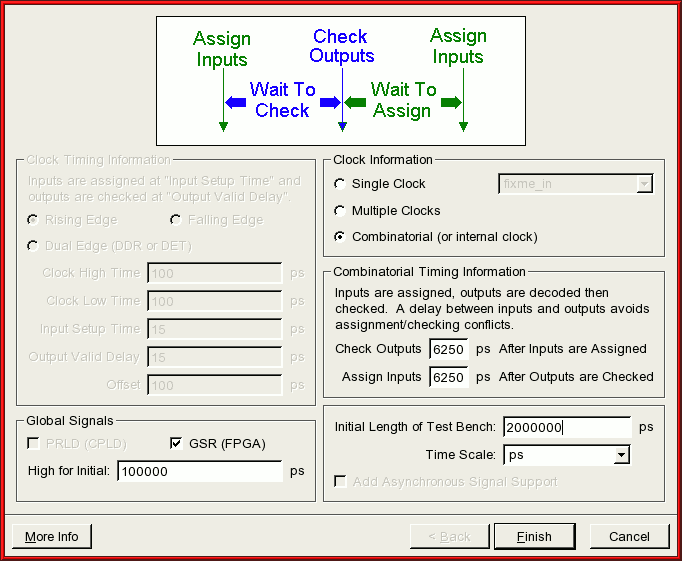 ISE screen shot: Simulation properties [13kb]