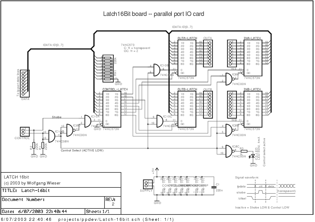 Latch16Bit board (rev2) electronic circuit sheet [26kb]