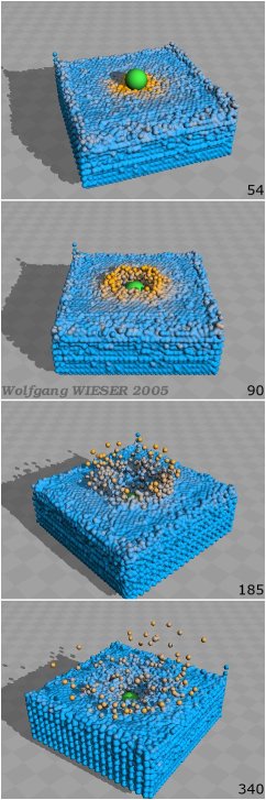 Impact at 4 different times. [49kb]